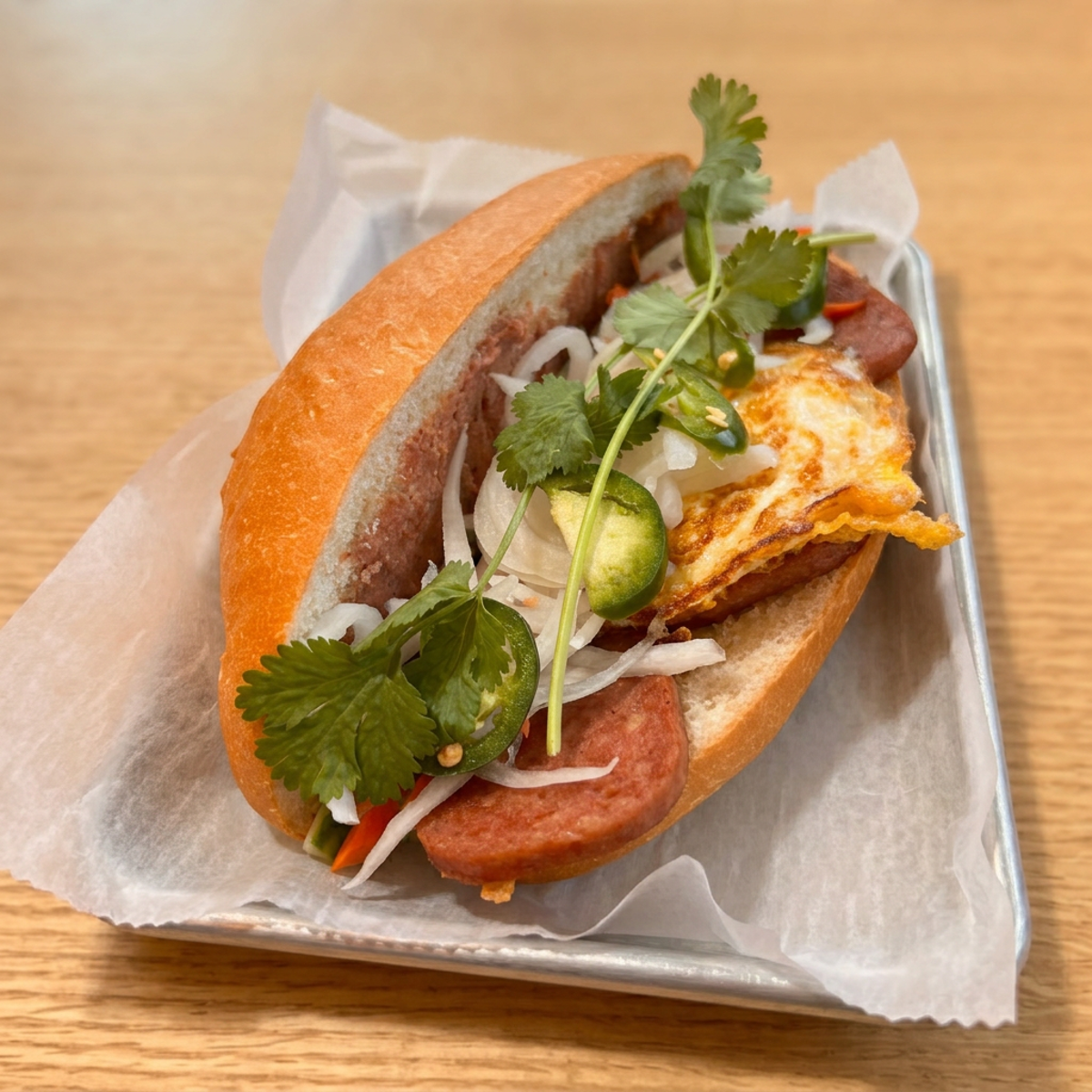 Egg & Spam Banh Mi
