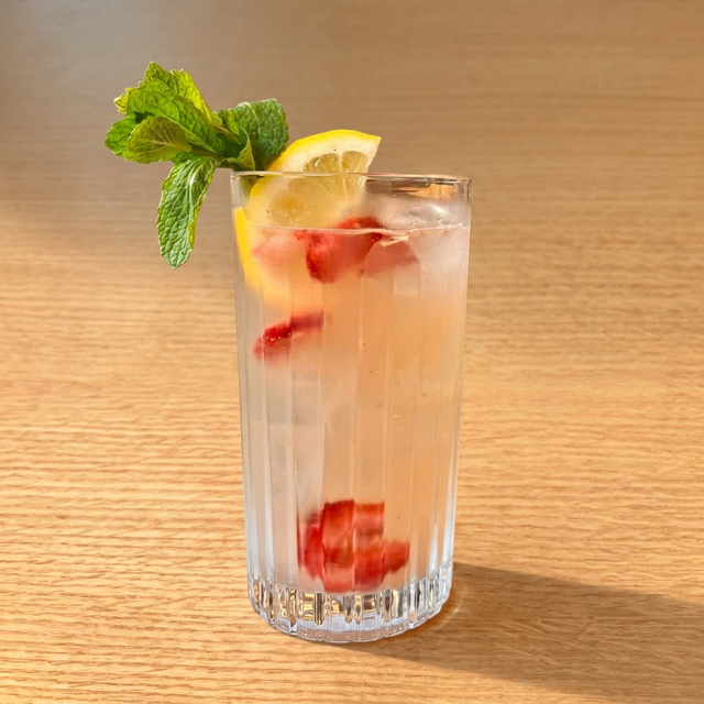 Iced Strawberry-Mint Lemonade.
